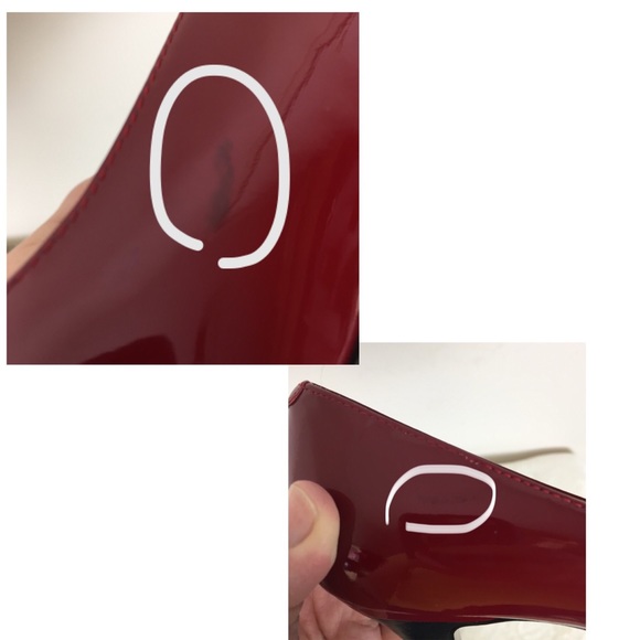 Cole Haan Nike Air Peep Toe Red Patent Pumps 6.5B - Picture 8 of 8